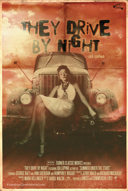 They Drive by Night - Re-release movie poster
