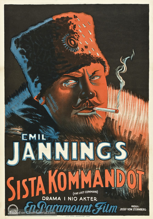 The Last Command - Swedish Movie Poster