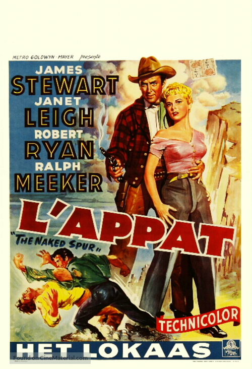 The Naked Spur - Belgian Movie Poster
