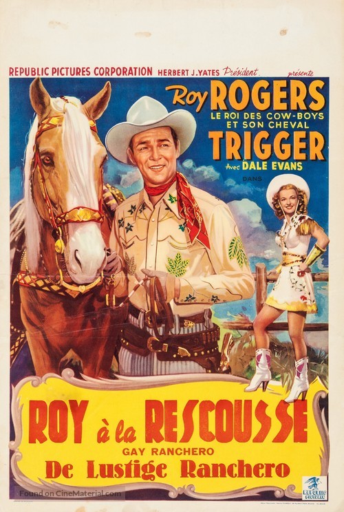 The Gay Ranchero - Belgian Movie Poster