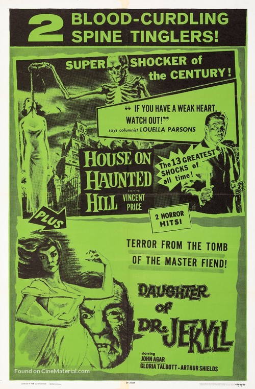 House on Haunted Hill - Combo movie poster