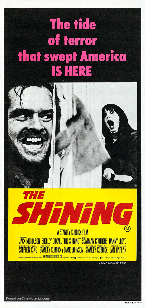 The Shining - Australian Movie Poster