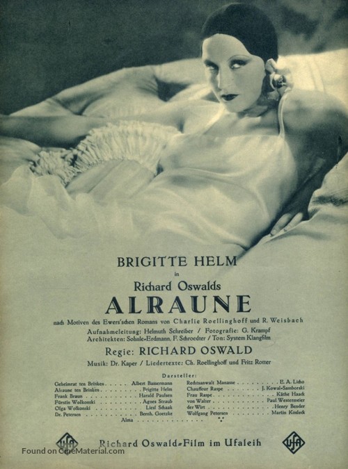 Alraune - German Movie Poster