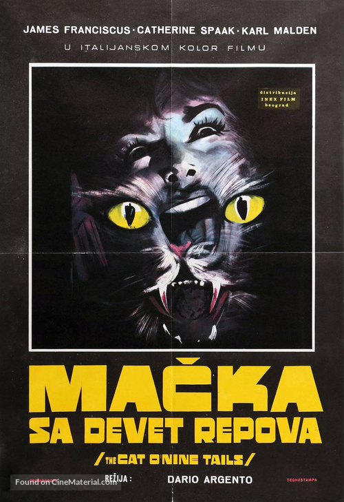 Il gatto a nove code - Yugoslav Movie Poster