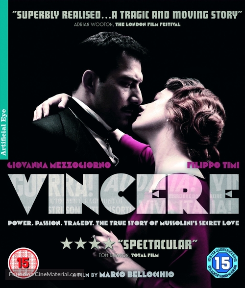 Vincere - British Blu-Ray movie cover