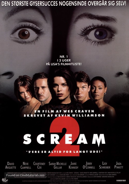 Scream 2 - Danish Movie Poster