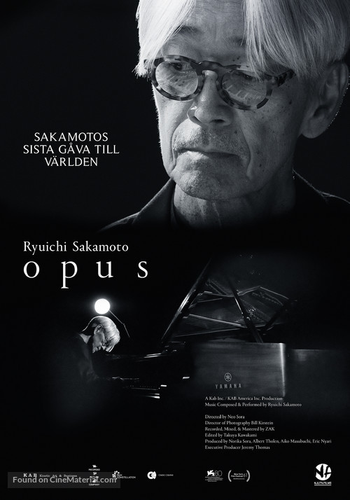 Ryuichi Sakamoto | Opus - Swedish Movie Poster