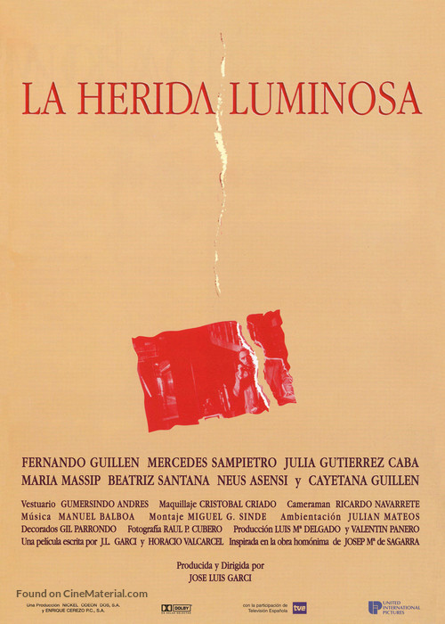 La herida luminosa - Spanish Movie Poster