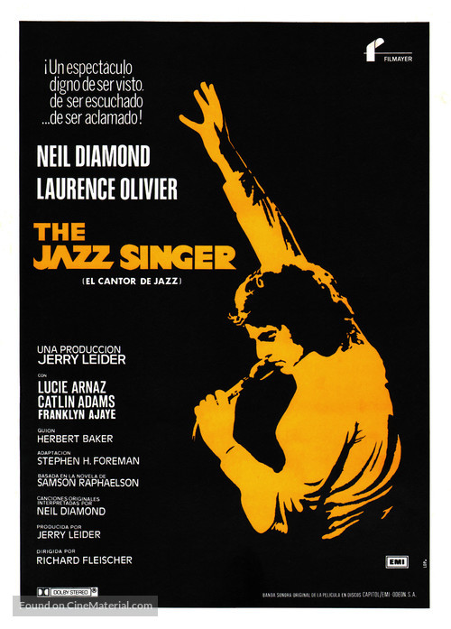 The Jazz Singer - Spanish Movie Poster