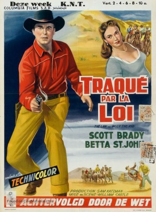 The Law vs. Billy the Kid - Belgian Movie Poster