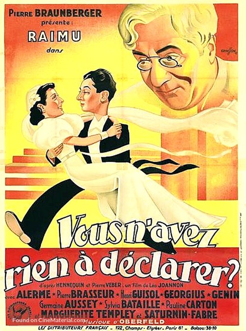 Vous n&#039;avez rien &agrave; d&eacute;clarer? - French Movie Poster