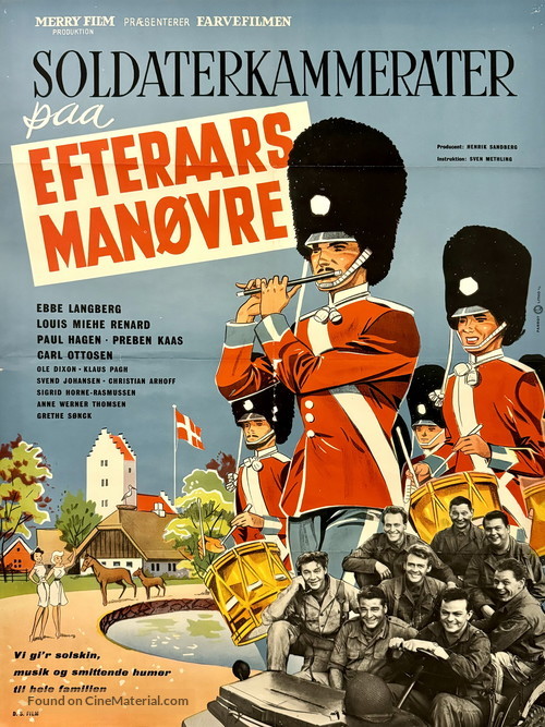 Soldaterkammerater p&aring; efter&aring;rsman&oslash;vre - Danish Movie Poster