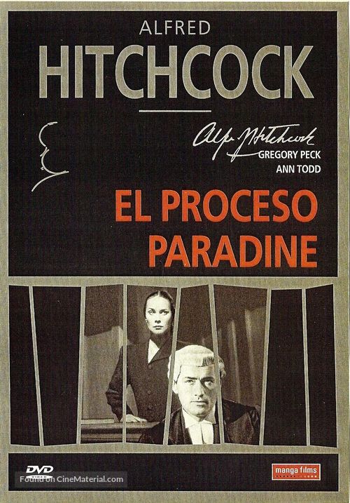 The Paradine Case - Spanish DVD movie cover