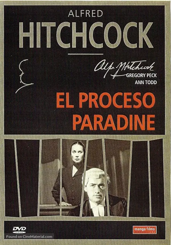 The Paradine Case 1947 Spanish Dvd Movie Cover