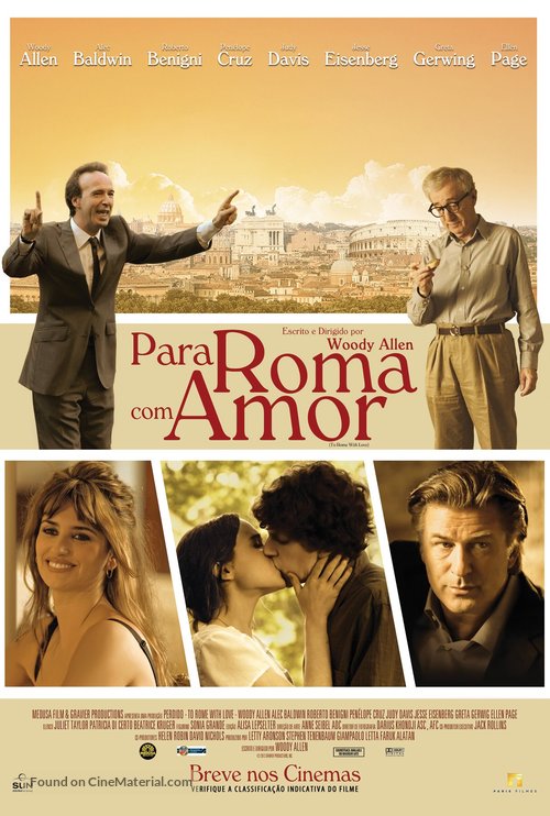 To Rome with Love - Brazilian Movie Poster