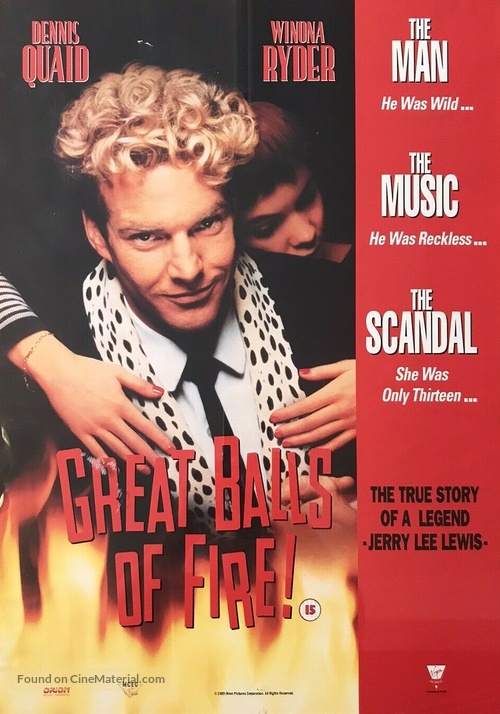 Great Balls Of Fire - British Video release movie poster