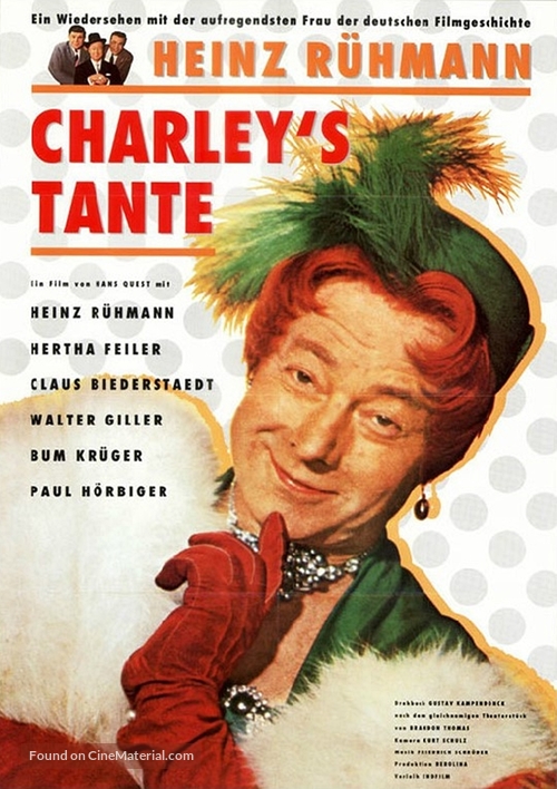 Charleys Tante - German Movie Poster