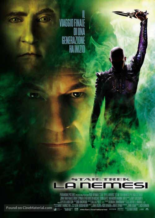 Star Trek: Nemesis - Italian Theatrical movie poster