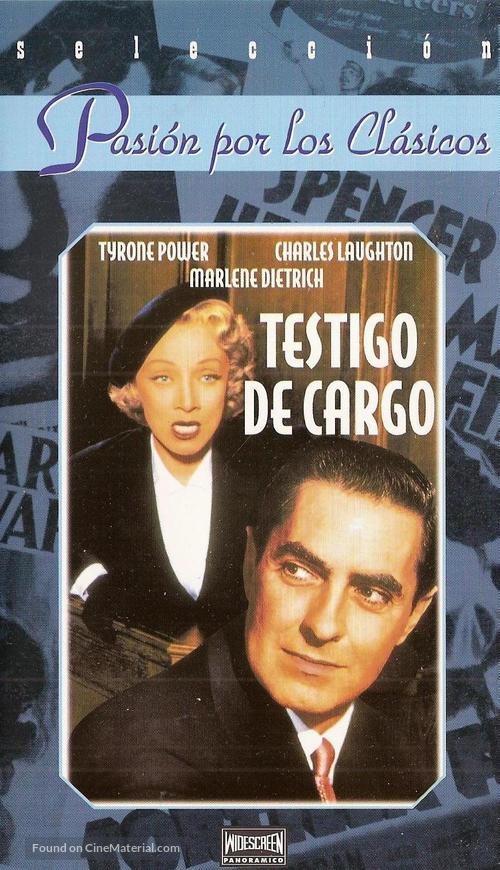 Witness for the Prosecution - Spanish VHS movie cover