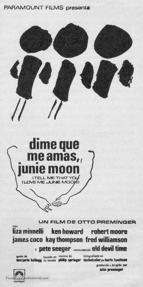 Tell Me That You Love Me, Junie Moon - Spanish Movie Poster