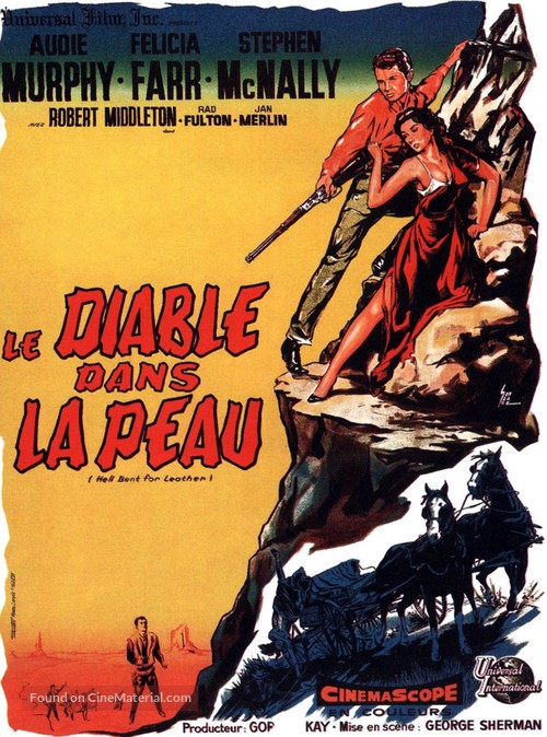 Hell Bent for Leather - French Movie Poster