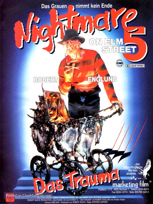 A Nightmare on Elm Street: The Dream Child - German VHS movie cover