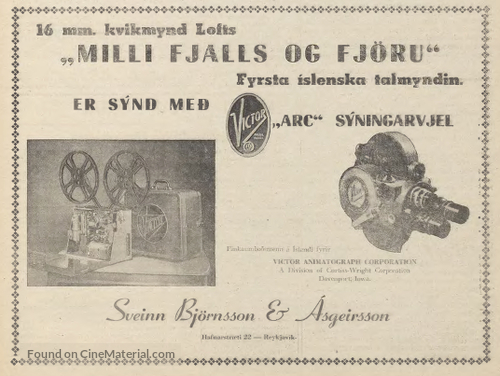 Milli fjalls og fj&ouml;ru - Icelandic poster