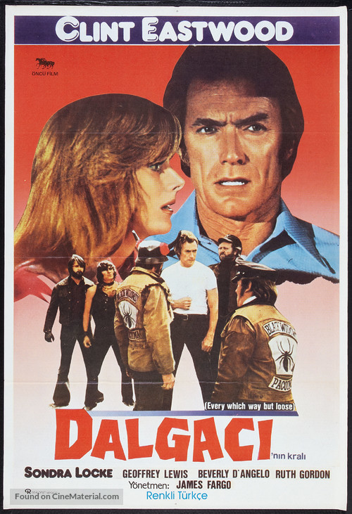 Every Which Way But Loose - Turkish Movie Poster
