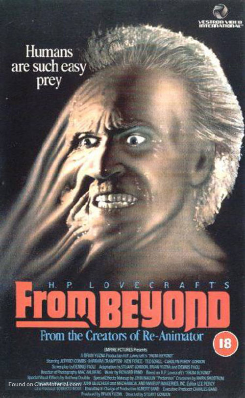 From Beyond - British VHS movie cover