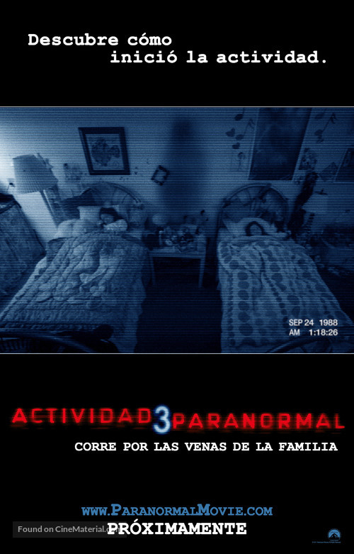Paranormal Activity 3 - Mexican Movie Poster