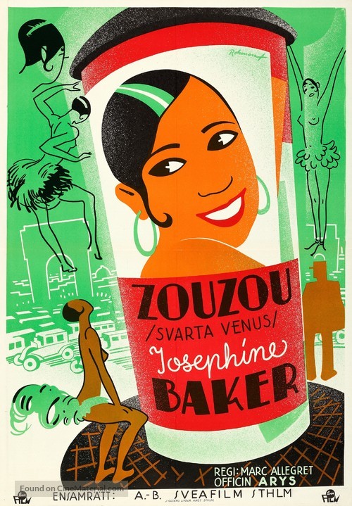 Zouzou - Swedish Movie Poster