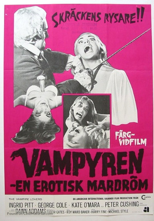 The Vampire Lovers - Swedish Movie Poster