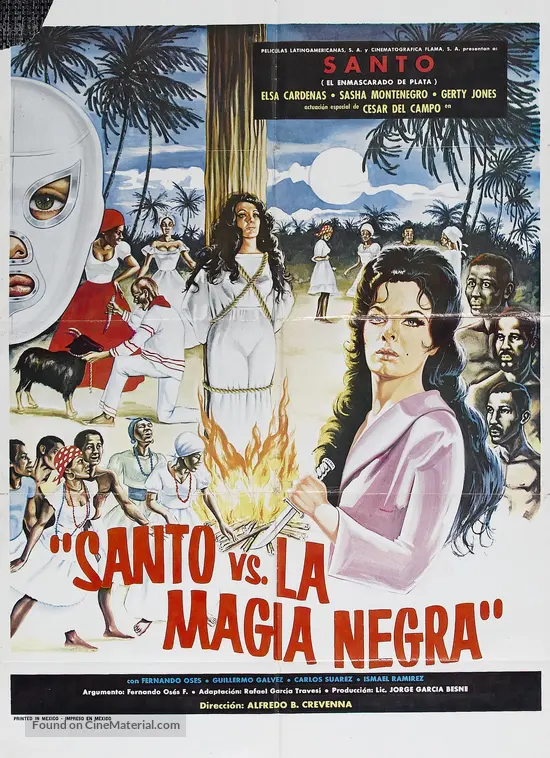 Santo contra la magia negra - Mexican Movie Poster