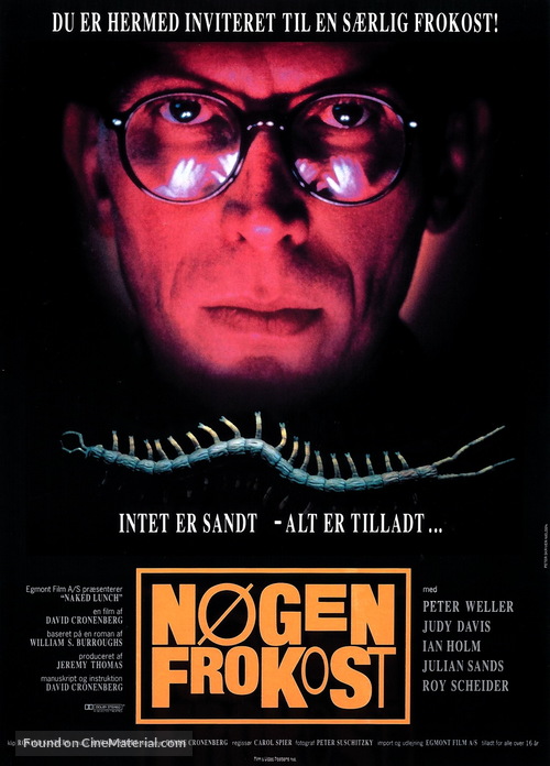 Naked Lunch - Danish Movie Poster