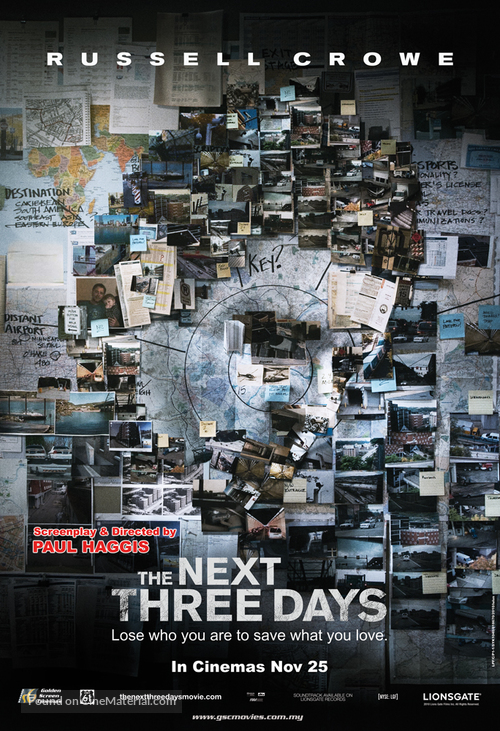 The Next Three Days - Malaysian Movie Poster