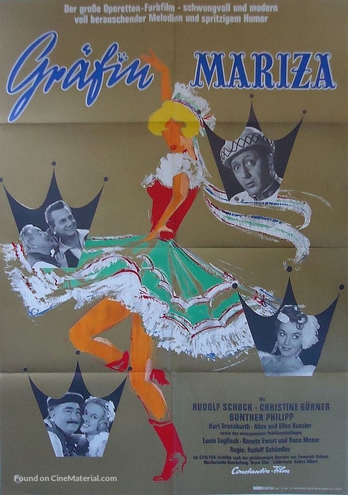 Gr&auml;fin Mariza - German Movie Poster