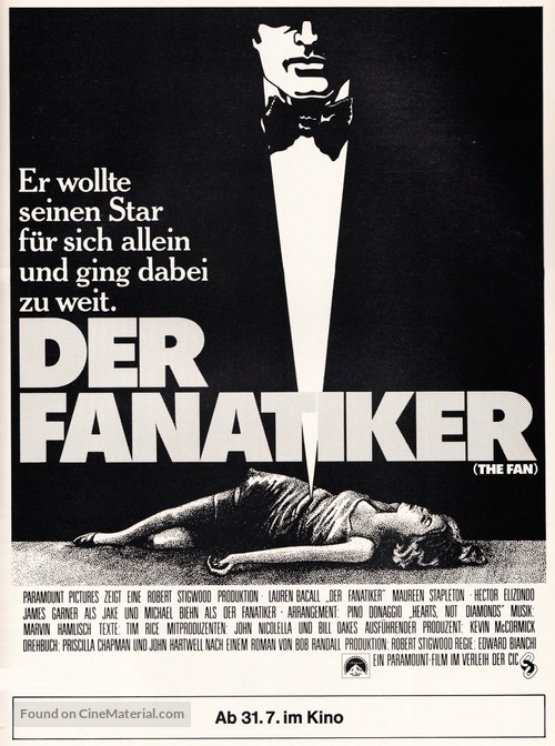 The Fan - German Movie Poster