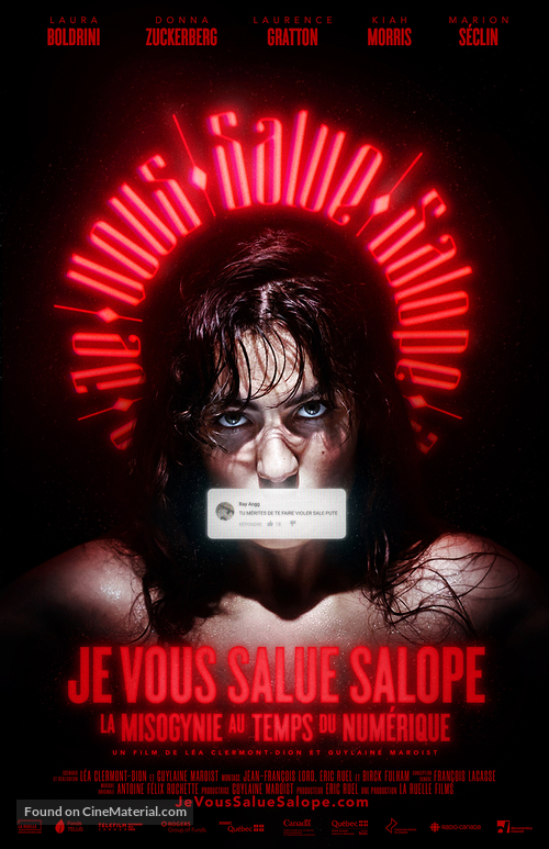 Je vous salue salope: La misogynie au temps du num&eacute;rique - Canadian Movie Poster