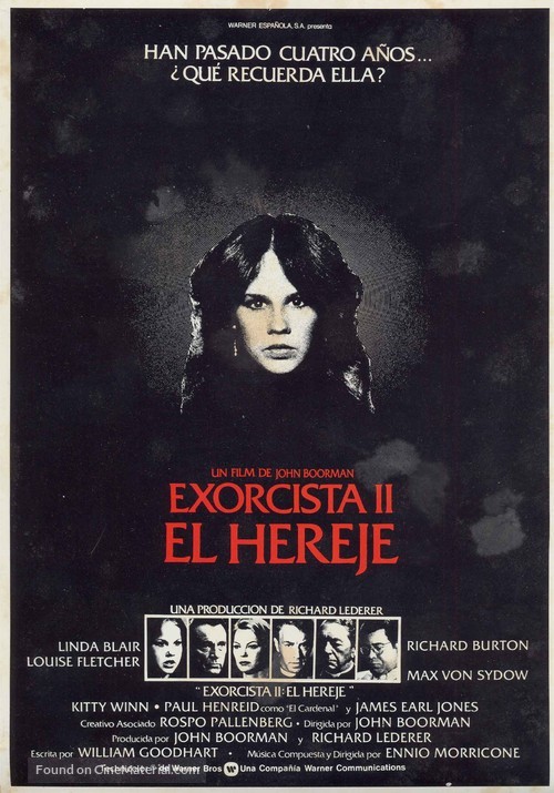 Exorcist II: The Heretic - Spanish Movie Poster