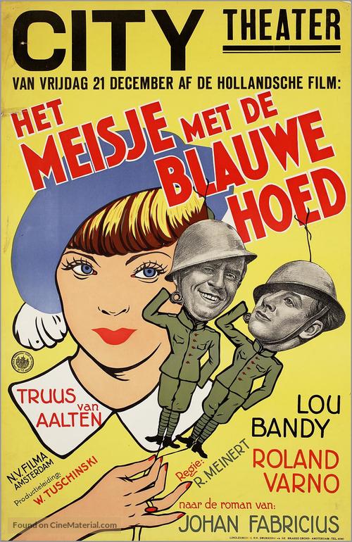 Het meisje met den blauwen hoed - Dutch Movie Poster