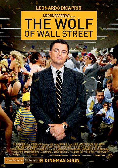 The Wolf of Wall Street - Australian Movie Poster