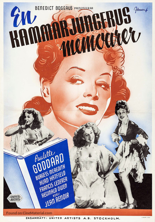 The Diary of a Chambermaid - Swedish Movie Poster