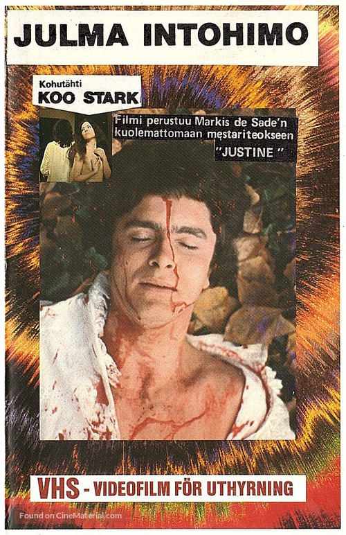 Marquis de Sade: Justine - Finnish VHS movie cover