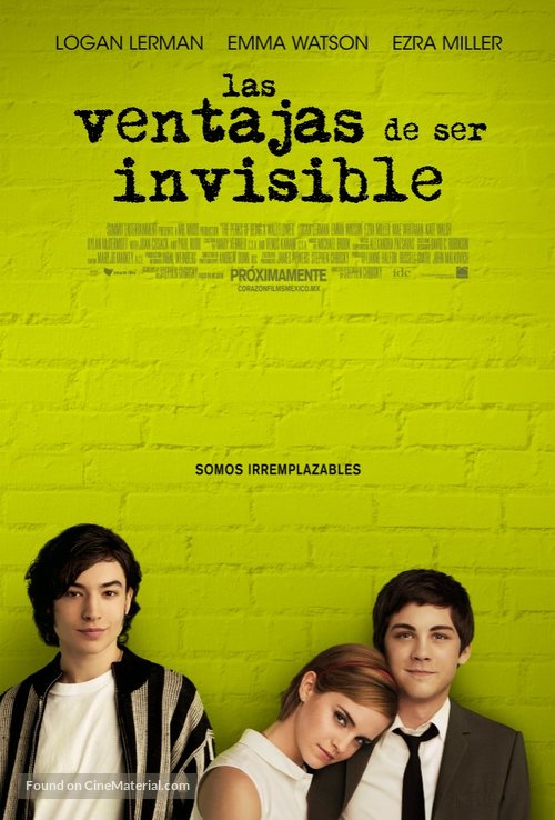 The Perks of Being a Wallflower - Mexican Movie Poster