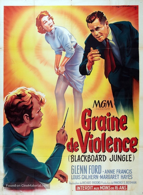 Blackboard Jungle - French Movie Poster