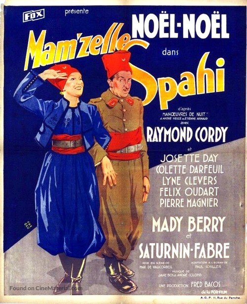 Mam&#039;zelle Spahi - French Movie Poster