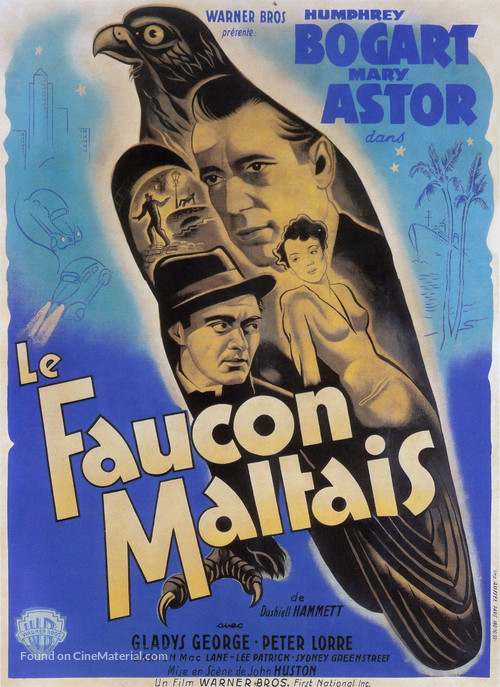 The Maltese Falcon - French Movie Poster