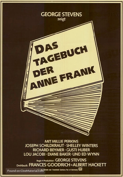 The Diary of Anne Frank - German Movie Poster