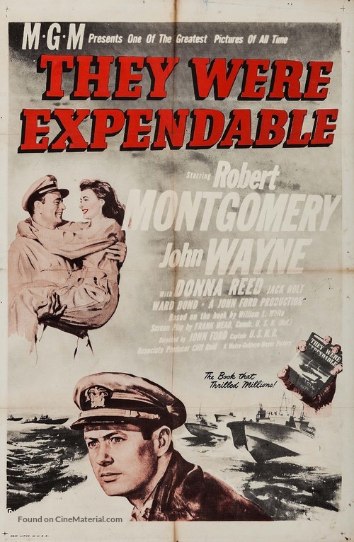 They Were Expendable - Re-release movie poster