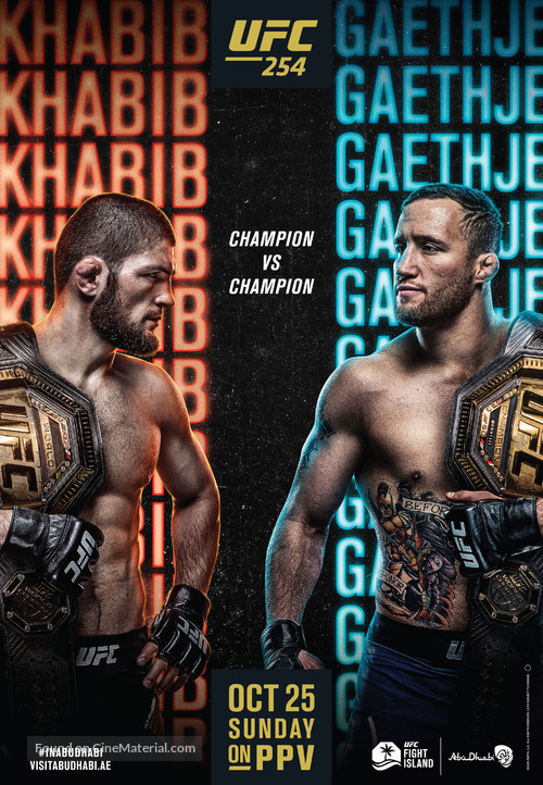 UFC 254: Khabib vs Gaethje - Australian Movie Poster